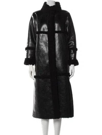 Pre-owned Apparis Faux Fur Coat In Blue