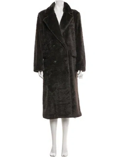 Pre-owned Apparis Faux Fur Coat In Brown