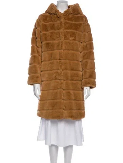 Pre-owned Apparis Faux Fur Coat In Brown
