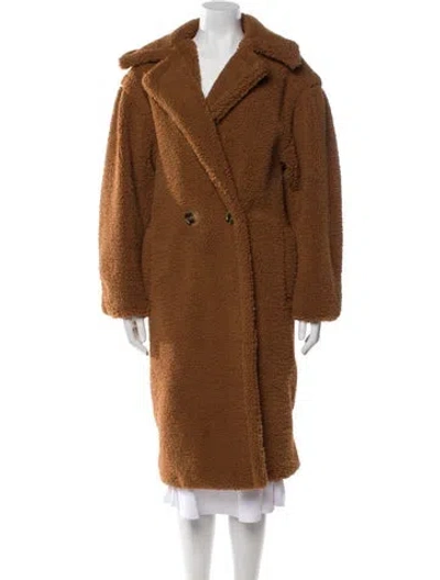 Pre-owned Apparis Faux Fur Coat In Brown