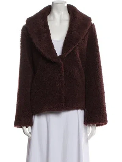 Pre-owned Apparis Faux Fur Coat In Brown