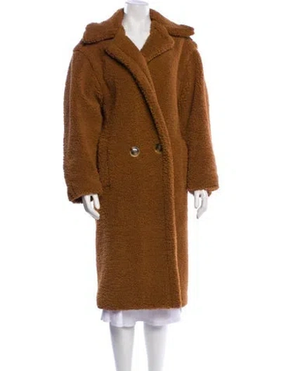 Pre-owned Apparis Faux Fur Coat In Brown