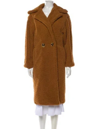 Pre-owned Apparis Faux Fur Coat In Brown