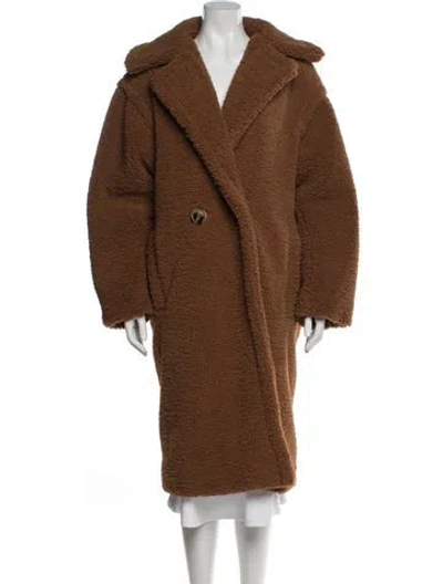 Pre-owned Apparis Faux Fur Coat In Brown