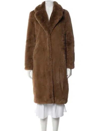 Pre-owned Apparis Faux Fur Coat In Brown