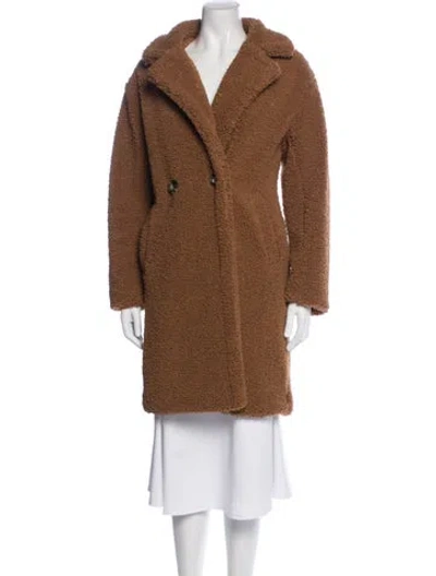 Pre-owned Apparis Faux Fur Coat In Brown