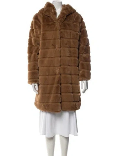Pre-owned Apparis Faux Fur Coat In Brown