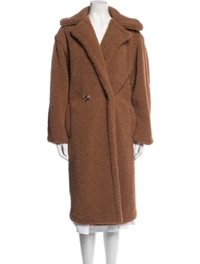 Pre-owned Apparis Faux Fur Coat In Brown