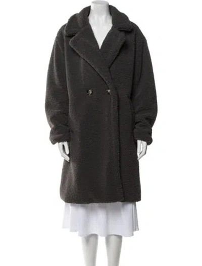 Pre-owned Apparis Faux Fur Coat In Gray