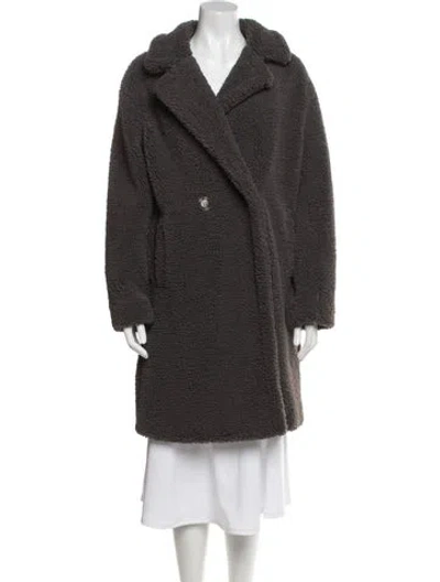 Pre-owned Apparis Faux Fur Coat In Gray