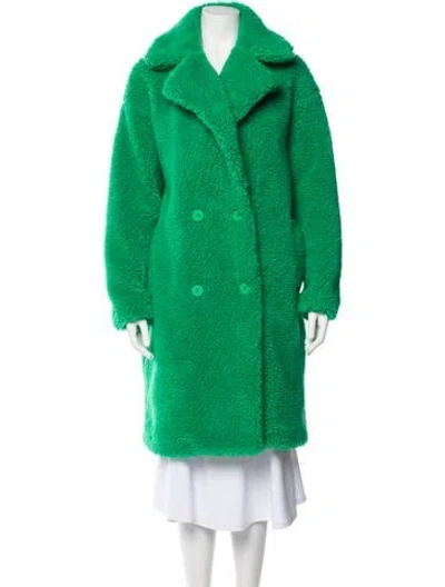 Pre-owned Apparis Faux Fur Coat In Green