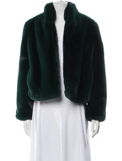 Pre-owned Apparis Faux Fur Coat In Green