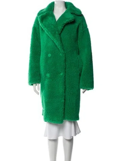 Pre-owned Apparis Faux Fur Coat In Green