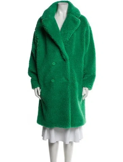 Pre-owned Apparis Faux Fur Coat In Green