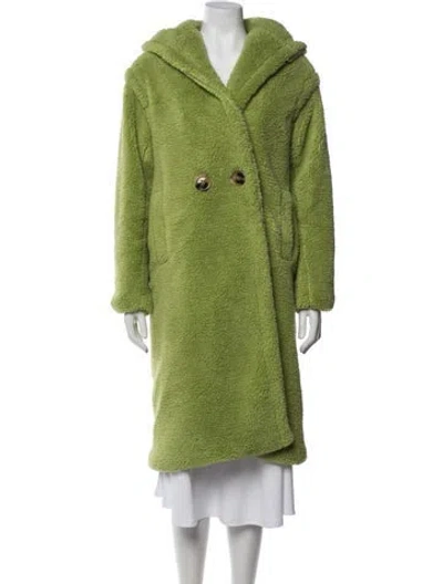 Pre-owned Apparis Faux Fur Coat In Green
