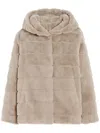 Apparis Faux-fur Coat In Grey