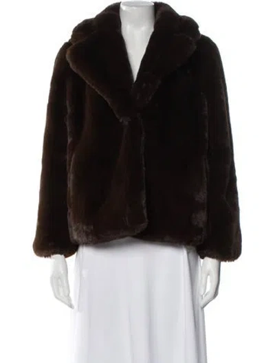 Pre-owned Apparis Faux Fur Coat In Multi