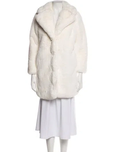 Pre-owned Apparis Faux Fur Coat In Neutral