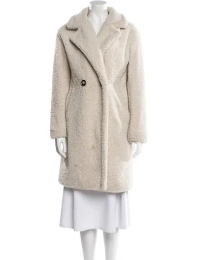 Pre-owned Apparis Faux Fur Coat In Neutral