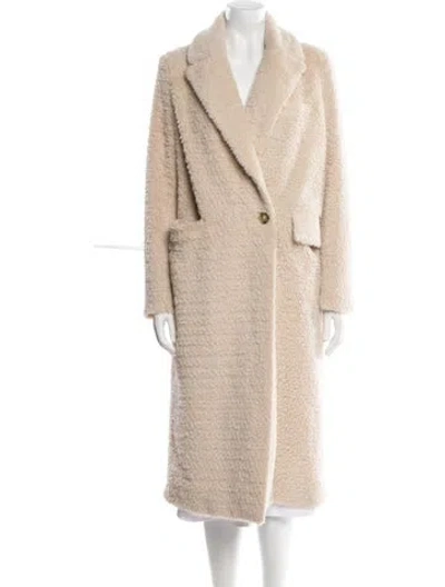 Pre-owned Apparis Faux Fur Coat In Neutral