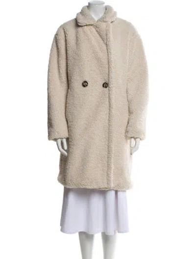 Pre-owned Apparis Faux Fur Coat In Neutral