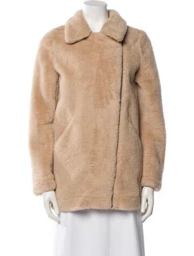 Pre-owned Apparis Faux Fur Coat In Neutral