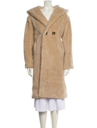 Pre-owned Apparis Faux Fur Coat In Neutral