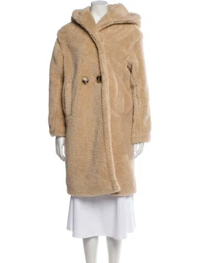 Pre-owned Apparis Faux Fur Coat In Neutral