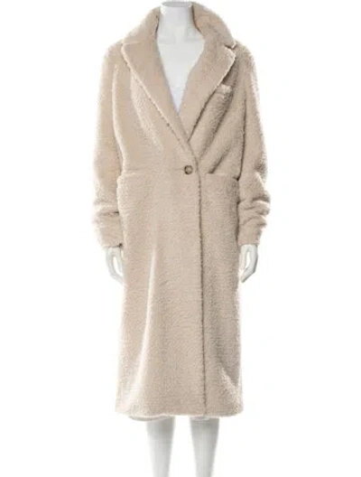 Pre-owned Apparis Faux Fur Coat In Neutral