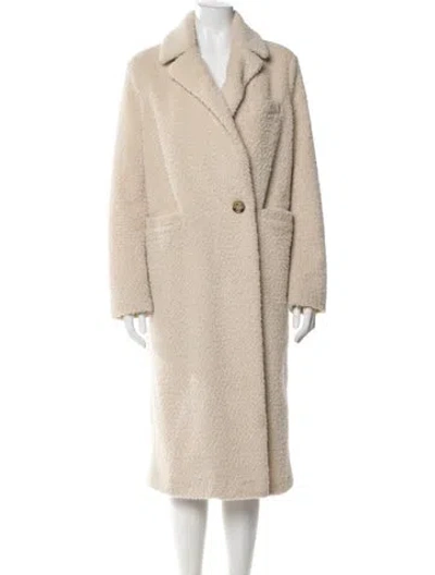 Pre-owned Apparis Faux Fur Coat In Neutrals
