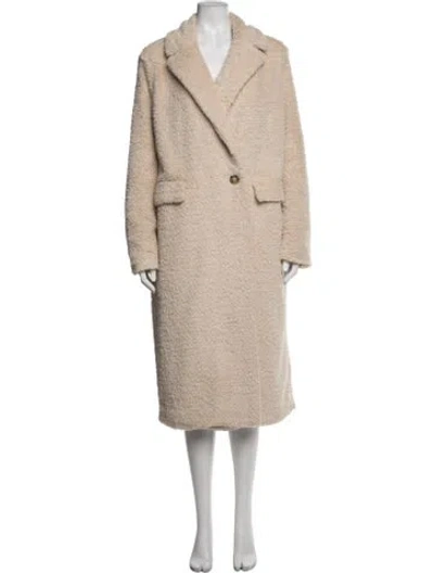 Pre-owned Apparis Faux Fur Coat In Neutrals