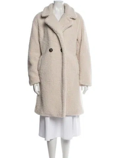 Pre-owned Apparis Faux Fur Coat In Neutrals