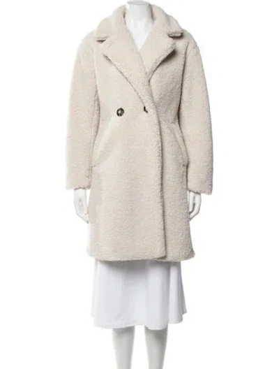 Pre-owned Apparis Faux Fur Coat In Neutrals