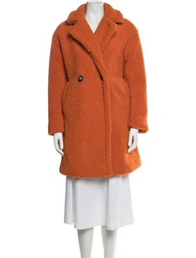 Pre-owned Apparis Faux Fur Coat In Orange