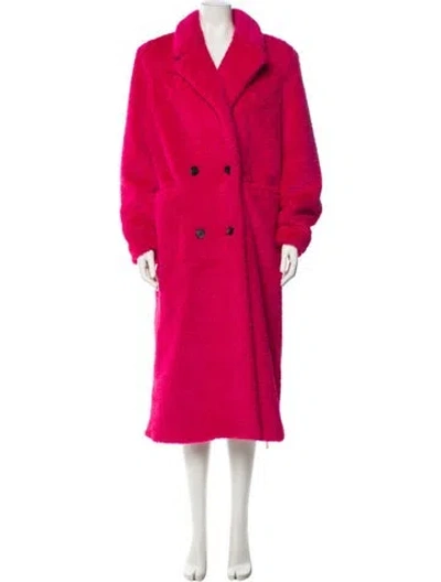 Pre-owned Apparis Faux Fur Coat In Pink