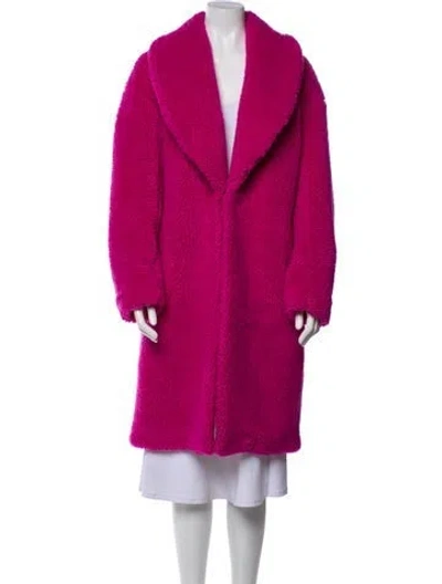 Pre-owned Apparis Faux Fur Coat In Pink