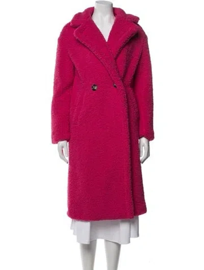 Pre-owned Apparis Faux Fur Coat In Pink
