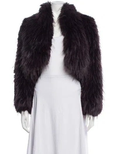 Pre-owned Apparis Faux Fur Coat In Purple