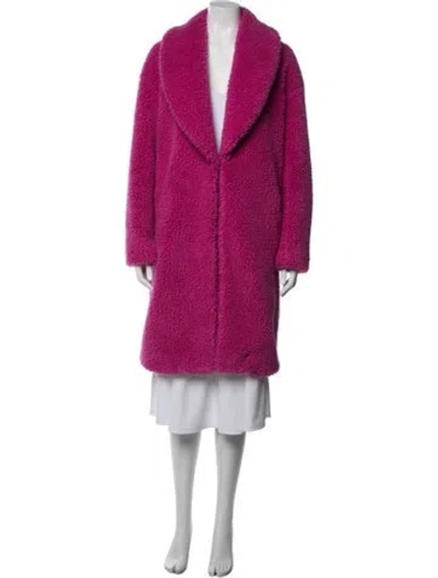 Pre-owned Apparis Faux Fur Coat In Purple