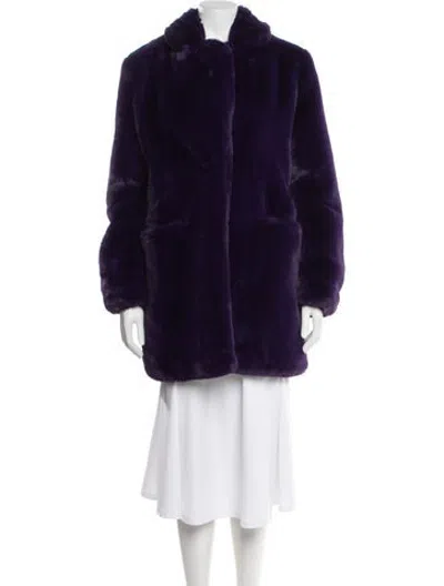 Pre-owned Apparis Faux Fur Coat In Purple