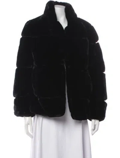 Pre-owned Apparis Faux Fur Coat W/ Tags In Black