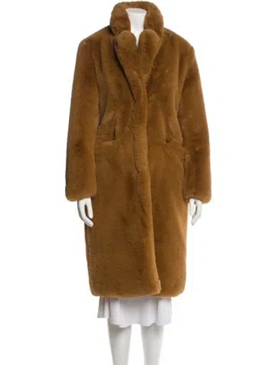 Pre-owned Apparis Faux Fur Coat W/ Tags In Brown