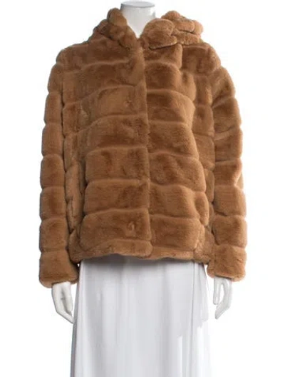 Pre-owned Apparis Faux Fur Coat W/ Tags In Brown