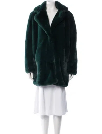 Pre-owned Apparis Faux Fur Coat W/ Tags In Green