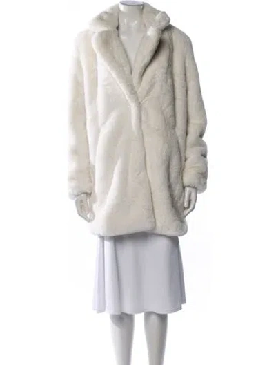 Pre-owned Apparis Faux Fur Coat W/ Tags In Neutrals