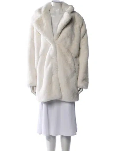 Pre-owned Apparis Faux Fur Coat W/ Tags In Neutrals