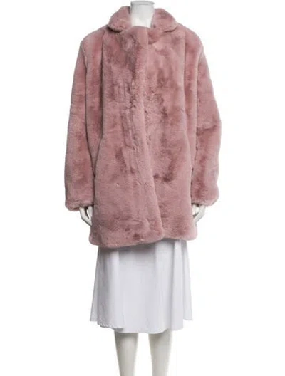 Pre-owned Apparis Faux Fur Coat W/ Tags In Pink