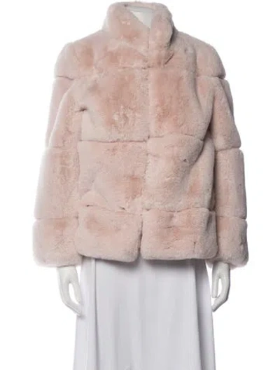 Pre-owned Apparis Faux Fur Coat W/ Tags In Pink