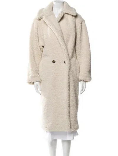 Pre-owned Apparis Faux Fur Coat In White