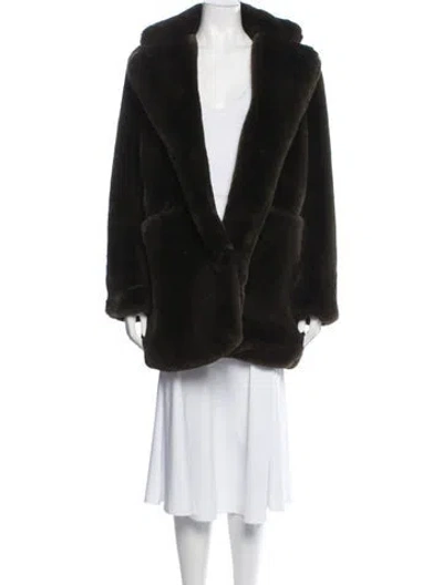Pre-owned Apparis Faux Fur Faux Fur Coat In Black